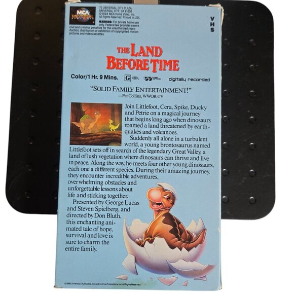 The Land Before Time VHS Movie 1989 Video Classic Animated Film Dinosaurs - Picture 3 of 7
